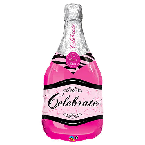 39" Hot Pink Champagne Mylar