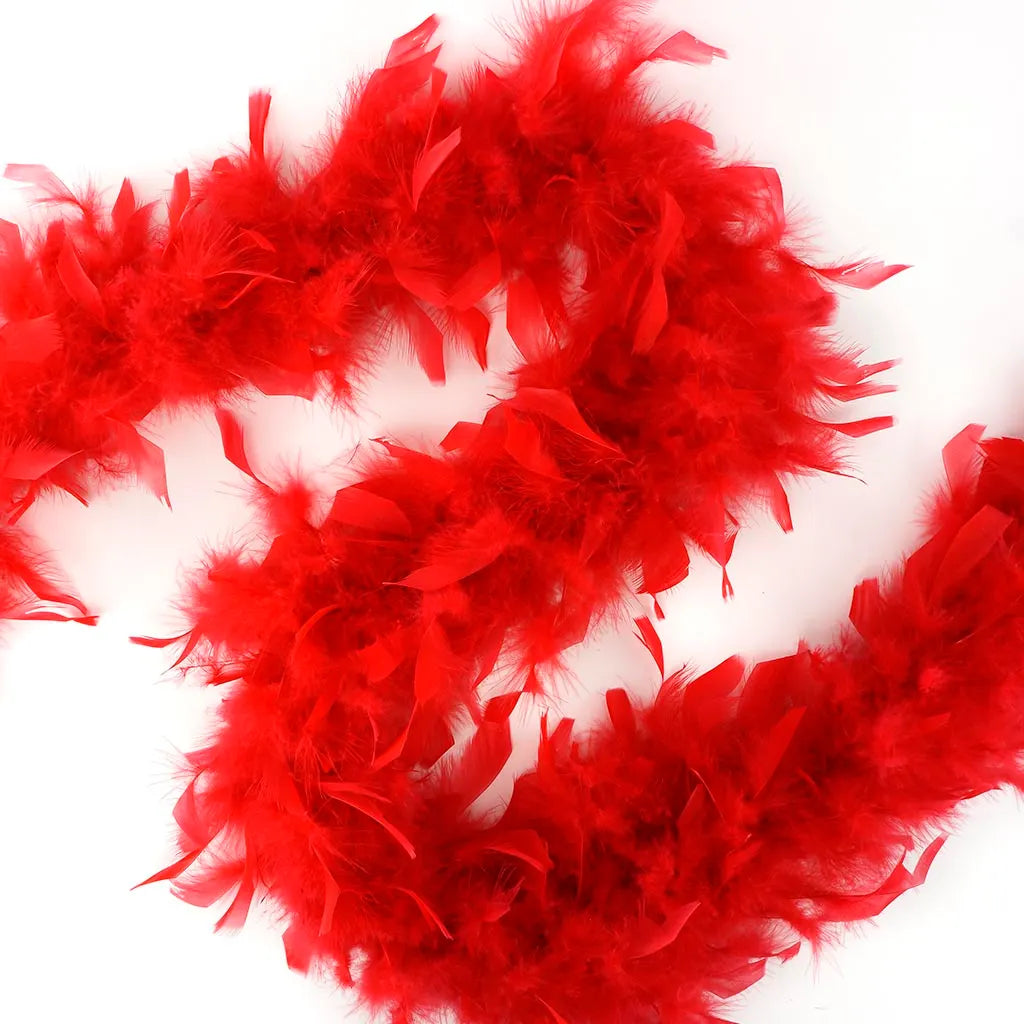 Chandelle Feather Boa Red