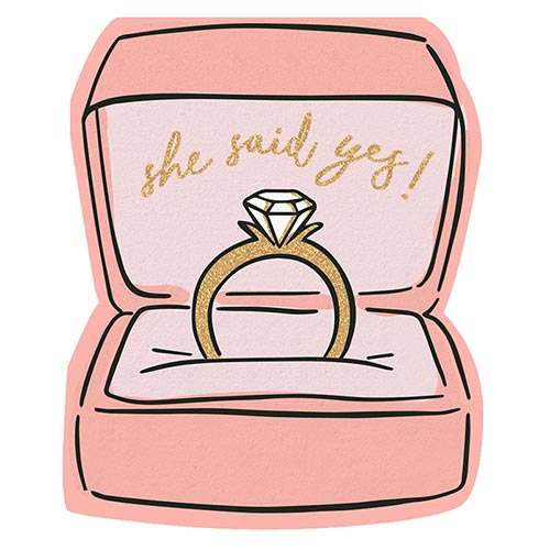 Load image into Gallery viewer, She Said Yes Ring Box Napkins

