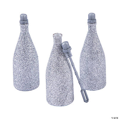 Mini Silver Glitter Champagne Bubbles