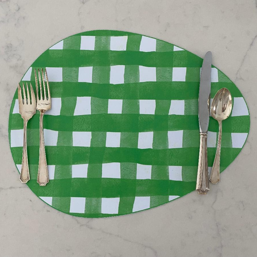 Gingham Egg Placemat